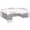 vidaXL Garden Sofa Set Black, Cream White PE rattan, powder-coated steel - 3 of 4