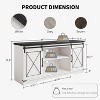 Farmhouse TV Stand for 65" TVs – Entertainment Center with Sliding Barn Doors, Adjustable Shelf & Storage Cabinet for Living Room or Bedroom - 2 of 4