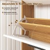 Gulches 3 Flip Drawer Shoe Cabinet Natural Narrow Space Saving Adjustable Shelves Anti Tipping Particle Board Holds 18 Pairs Entryway Living Room - 4 of 4