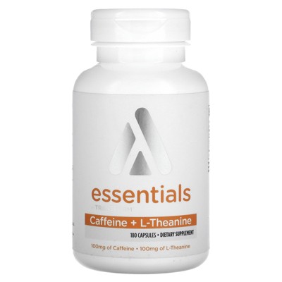 TransformHQ Caffeine & L-Theanine (100mg Each) 180 Caps - Gluten Free, Non-GMO