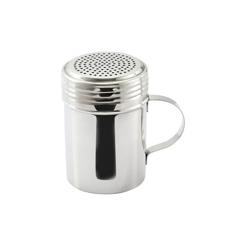  Ateco Stainless Steel Shaker, 10-ounce Capacity with Coarse  Holes: Sugar Shakers: Home & Kitchen