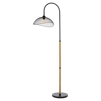 64.5" Brigitte Candlestick Base Dome Shade Floor Lamp with Adjustable Head - River of Goods