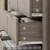6 Drawer Dresser for Bedroom, Farmhouse Chest of Drawers with 2 Open Shelves and Fluted Doors - 4 of 4