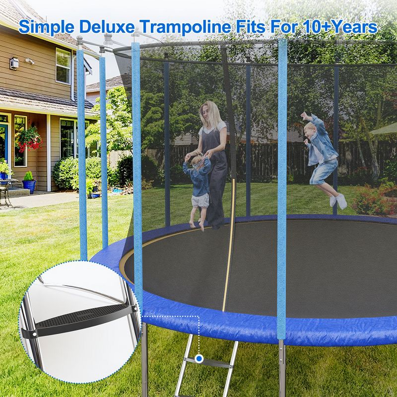 16FT Trampoline, Recreational Trampolines with Enclosure Net and Ladder, 5 of 9