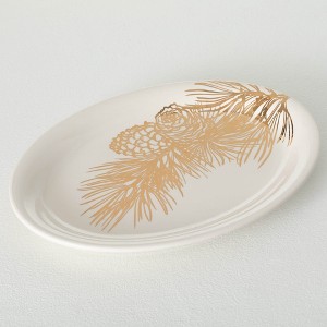 15"L Sullivans Gold Pine Platter  White - 1 of 4