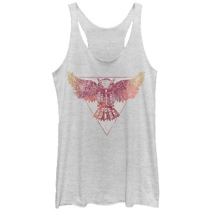 Women's Lost Gods Triangle Owl Racerback Tank Top - 1 of 3