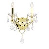 Elegant Lighting St. Francis 2 light Gold Wall Sconce Clear Royal Cut Crystal - 3 of 4