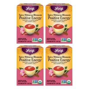 Yogi Tea - Spicy Hibiscus Blossom Positive Energy -  64 ct, 4 Pack - 1 of 4
