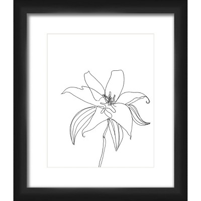 13" x 15"Angel Flower Single Picture Frame Black - PTM Images