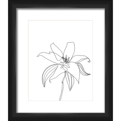 13" x 15"Angel Flower Single Picture Frame Black - PTM Images