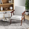 Tangkula Modern Accent Chair Leathaire Leisure Armchair w/ Rubber Wood Frame & Felt Pads - 2 of 4