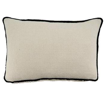 Saro Lifestyle Poly Filled Reversible Throw Pillow, Black/White, 12"x20"