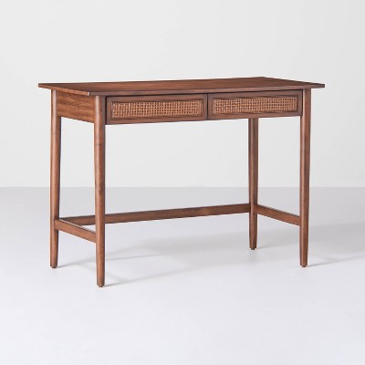 Wood & Cane Writing Desk Brown - Hearth & Hand™ with Magnolia