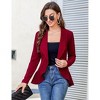 Coolmee Womens Casual Blazer Long Sleeve Open Front Ruffle Work Office Cardigan Jackets - 3 of 4