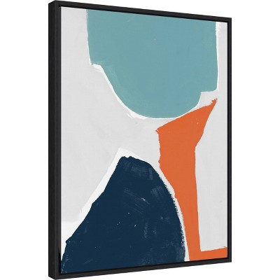 Sylvie Black Framed Abstract Canvas Wall Art 18 x 24 Inches