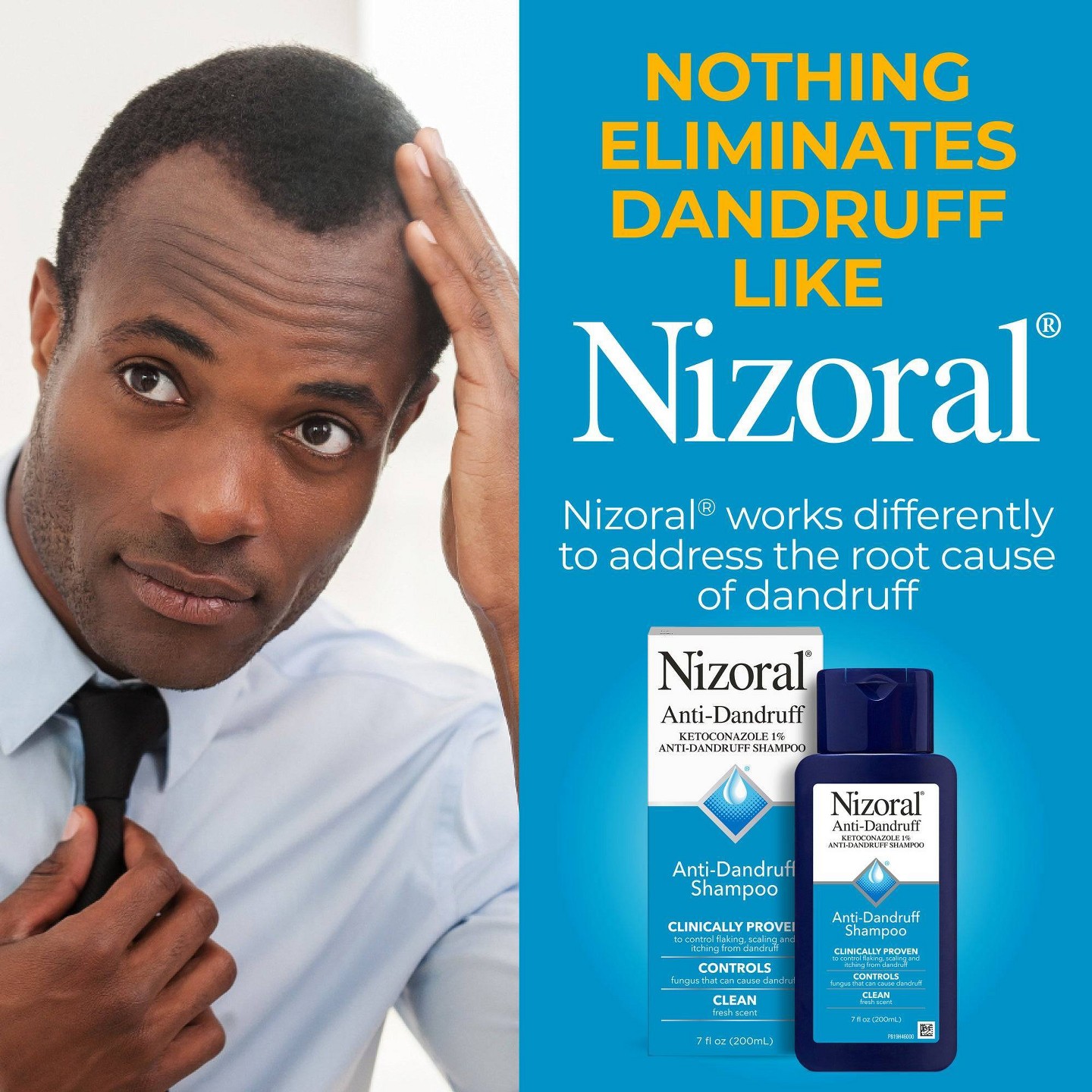 Шампунь против перхоти Nizoral с 1% кетоконазола, Fresh Scent, 7 fl oz — фото 6