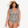 Lands' End Women's Sculpting Suit Sweetheart V-Wire High Leg One Piece Swimsuit - 4 of 4