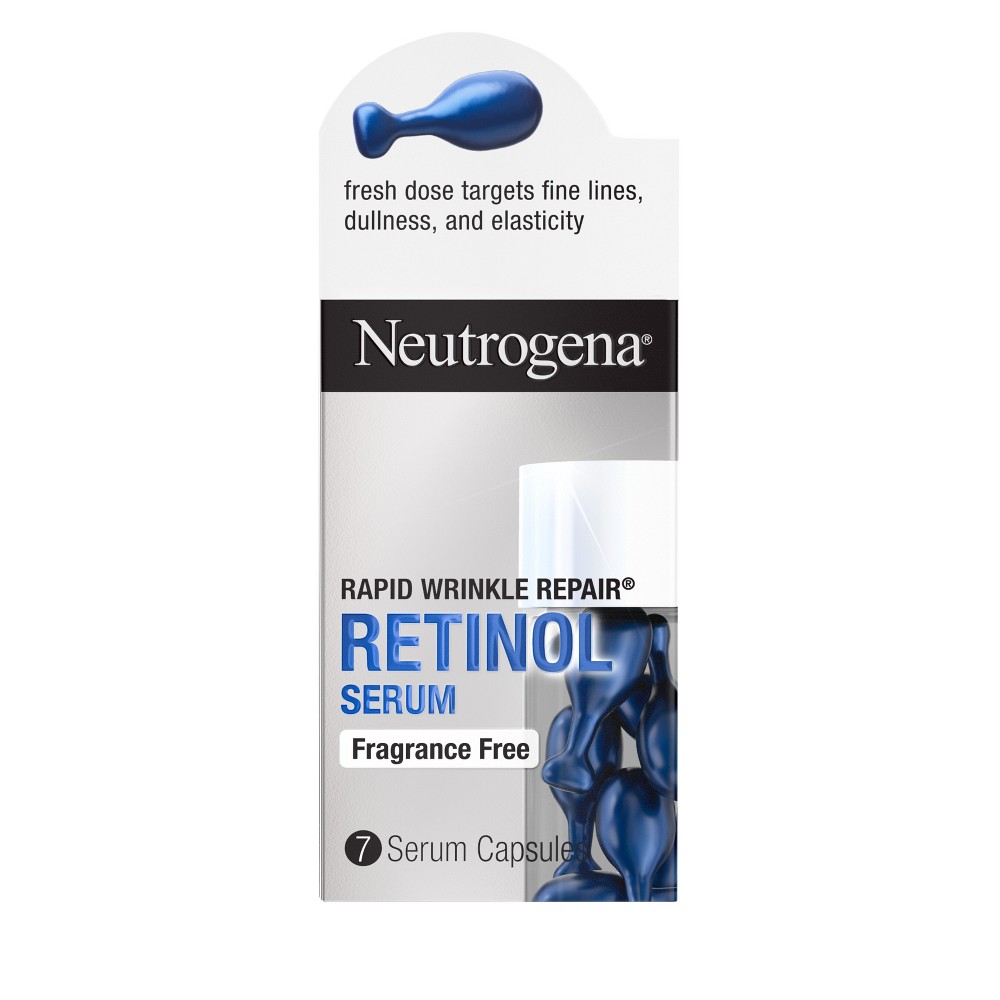 Photos - Cream / Lotion Neutrogena Rapid Wrinkle Repair Retinol Face Serum Capsules - 7ct 