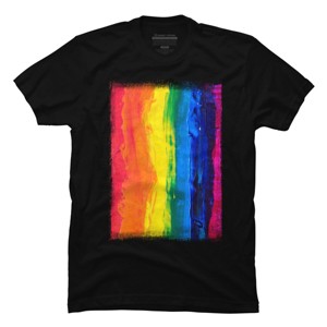 Adult Design By Humans Vertical Artistic Pride Flag By stevej T-Shirt - 1 of 2