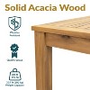 Sunnydaze Rodanthe Acacia Wood Outdoor Dining Table with Natural Oil Finish - 33.75" W - 2 of 4