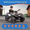 2 Seater Ride On ATV for Kids, 24V Ride On Toy Car with LED Lights, Music, 4 Wheeler Electric Car Battery Powered for Boys Girls, Grey - 4 of 4