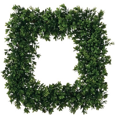 Sullivans Artificial Boxwood Square Wreath 19"H Green