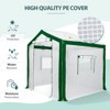 EAGLE PEAK 8 ' x 8 ' Portable Walk-in Greenhouse with Roll-up Zipper Entry Door and 3 Large Roll-Up Screen Windows - 4 of 4