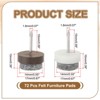 Unique Bargains Wooden Chair Sofa Cabinet Table Leg Floor Protector Round Nail-on Felt Pads 72 Pcs - 2 of 3