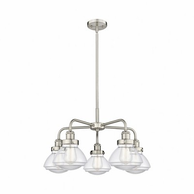 Olean - 5 Light Stem Hung Chandelier In Art Deco Style-13.5 Inches Tall and 24.5 Inches Wide