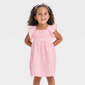Toddler Girls' Smocked Gauze Dress - Cat & Jack™ - 1 of 3