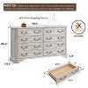 SinCiDo 54" Wide Farmhouse Dresser, 8 Drawer Wood Chest of Drawers w/Natural Texture, Vintage Bedroom Storage Dressers - 2 of 4