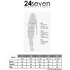 24seven Comfort Apparel Womens Solid Color Short Sleeve Split Shoulder Top - 4 of 4