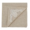 Saro Lifestyle Embroidered Napkin, 20" Square, Natural (Set of 4) - 2 of 4