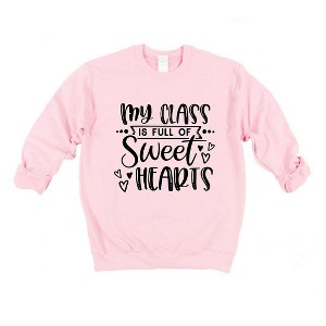Simply Sage Market Women's Graphic Sweatshirt My Class Is Full Of Sweethearts - 1 of 4