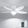 36 or 42 or 48 inch Low Profile Flush Mount Ceiling Fan with LED Light - 2 of 3