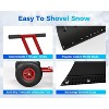 Snow Shovel, Heavy Duty 29" Snow Shovel with Double Rod, 2-Wheel Angled Blade Efficient Snow Removal,5 Level Adjustable Height Handle - 4 of 4