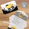 Big Dot of Happiness Dig It - Construction Party Zone - Fill-In Cards - Baby Shower or Birthday Party Fold and Send Invitations - Set of 8 - 2 of 4