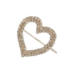 Saro Lifestyle Saro Lifestyle Napkin Rings With Beaded Heart Design (Set of 4), Silver, - 1 of 4