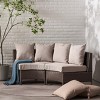 38" Boho Curved Rattan Patio Sofa with Water-Resistant Cushions, Armless Outdoor Chair for Balcony or Backyard -3irtyhousy - 2 of 4