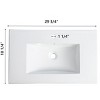 Dolonm 30 Inch White Ceramic Bathroom Sink – Large Glazed Vessel/Undermount Basin, Easy-Clean & Splash-Resistant - 4 of 4