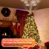 Aoibox LED Snowflake Projector Star Christmas Tree Topper 11.3in Golden Glitter Rotating Treetop Light for Holiday Decor 1 Piece - 2 of 4