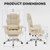 NicBex Adjustable Office Chair with High Backrest,Leather Ergonomic Computer Chair with Footrest,Large Desk Chair for Adult,Student - 3 of 4