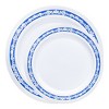 Smarty Had A Party White w/ Blue and Silver Royal Rim Plastic Dinnerware Set - 120 Sets - 2 of 4