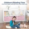 RISOKEYS Kids Bookshelf with 3 Collapsible Fabric Drawers - Toy Storage Organizer for Nursery,Playroom,Bedroom - 4 of 4