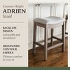Maven Lane Adrien Upholstered Backless Saddle Kitchen Stool, Set of 2 - 2 of 4
