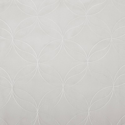Ivory Sheer Embroidered Trellis Rod Pocket Curtain Panel