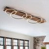 LLHZSY Integrated LED Wood Flush Mount Ceiling Light Fixture, 5-Light 48 2/5 Inch - 2 of 4