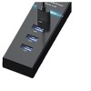 USB 3.0 Hub 4-Port Adapter Charger Data Sync Super Speed PC Mac Laptop Desktop - image 2 of 4