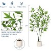 Acekool Artificial Eucalyptus Tree, Faux Olive Tree Indoor with White Pot, Slender Leaves, Home Office Living Room Decor, Low Maintenance - 3 of 4