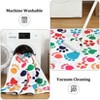 Washable Kids Area Rug Printed Colorful Animal Footprints, 6x9 Cartoon Play Mat Low Profile Pile Rubber Backing Indoor Carpet - 4 of 4